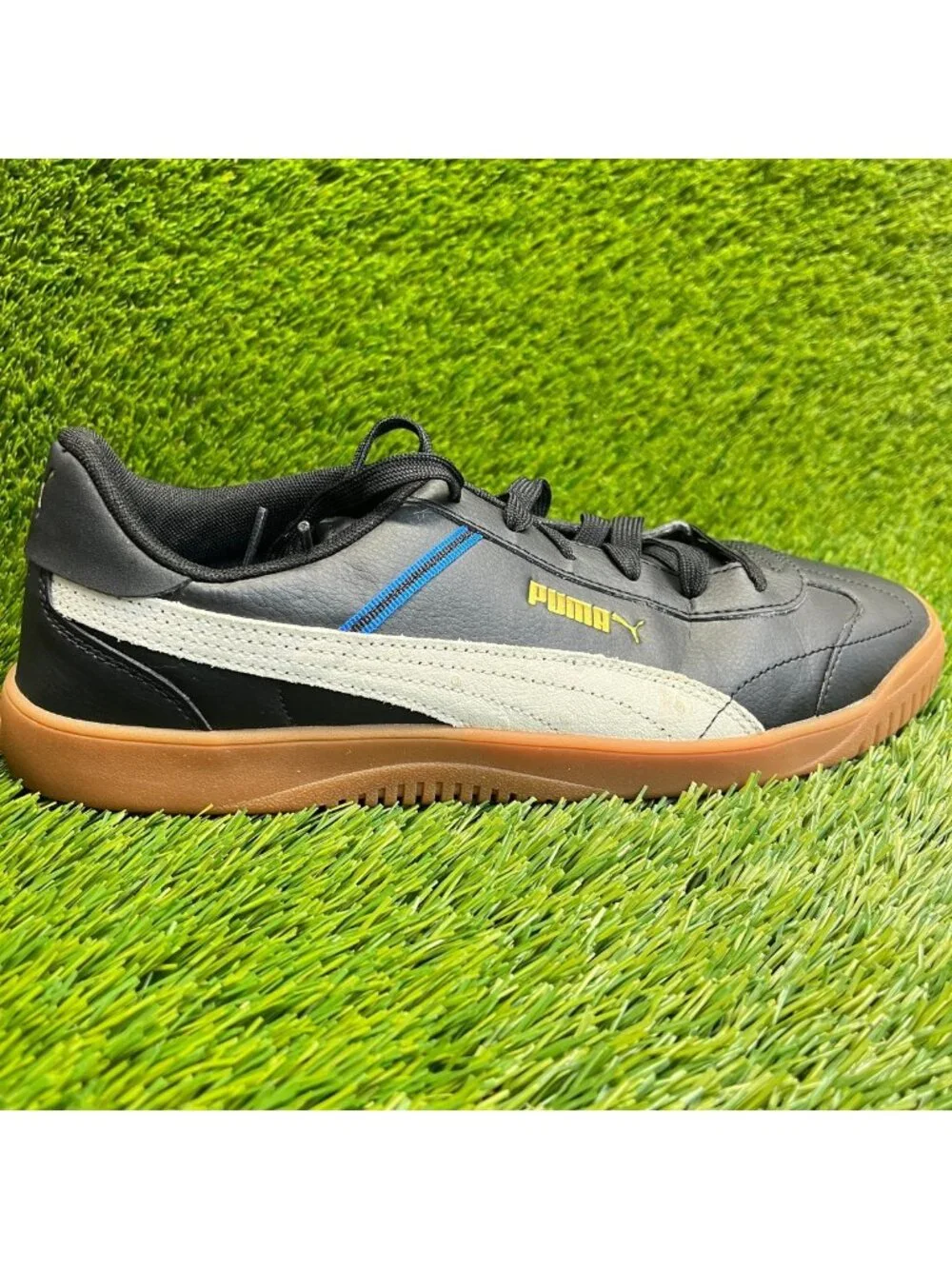 PUMA Club 5V5 Retro Academia Mens Size 10 Black Athletic Leather Shoes Sneakers